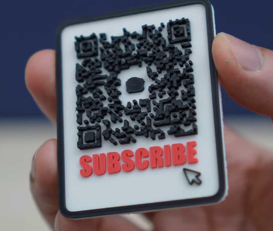 3d print Cut Qr Code