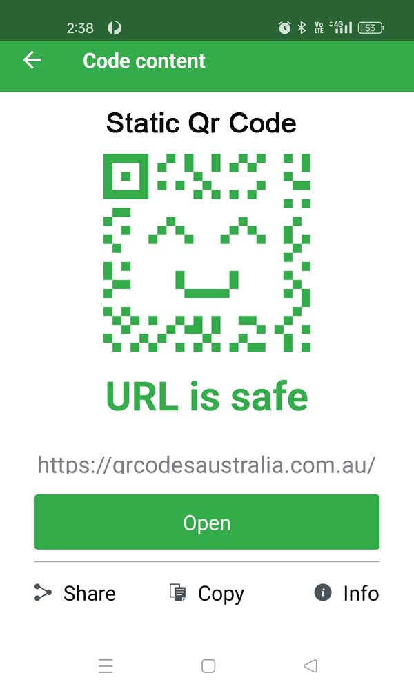 Warning Free QR Codes static