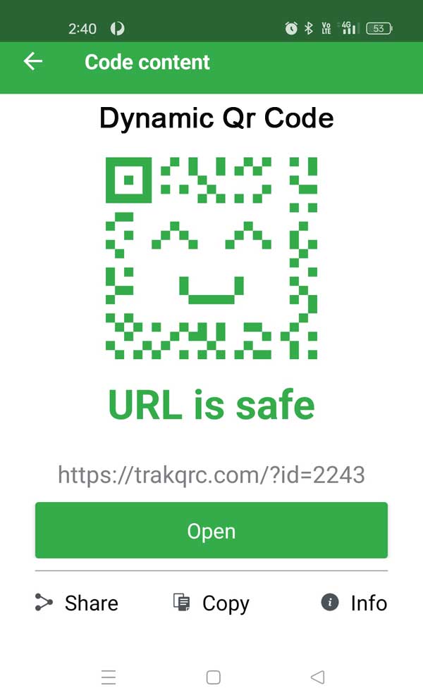 Warning Free QR Codes dynamic