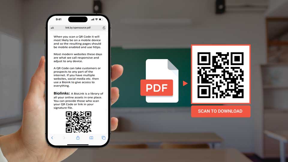 QR Codes to Share PDFs head